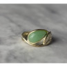 925 Sterling Silver Green Nephrite (Jade) Ring Size 6.5