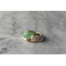 925 Sterling Silver Green Nephrite Ring Size 6.5