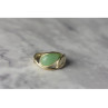 925 Sterling Silver Green Nephrite Ring Size 6.5