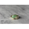 925 Sterling Silver Green Nephrite Ring Size 6.5