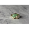 925 Sterling Silver Green Nephrite Ring Size 6.5