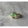 925 Sterling Silver Green Nephrite (Jade) Ring Size 6.5