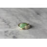 925 Sterling Silver Green Nephrite Ring Size 6.5