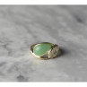 925 Sterling Silver Green Nephrite (Jade) Ring Size 6.5