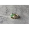925 Sterling Silver Green Nephrite Ring Size 6.5