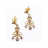 10K  YELLOW GOLD DIAMONDS EARRINGS