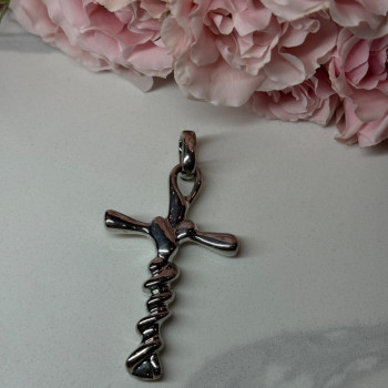 925 Sterling Silver Cross Length 3 in