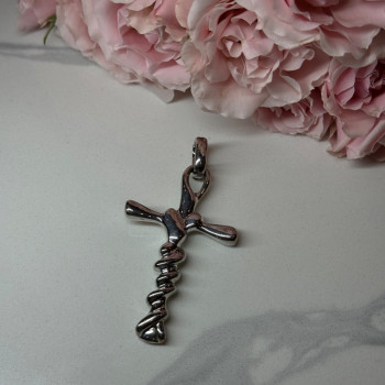 925 Sterling Silver Cross Length 3 in