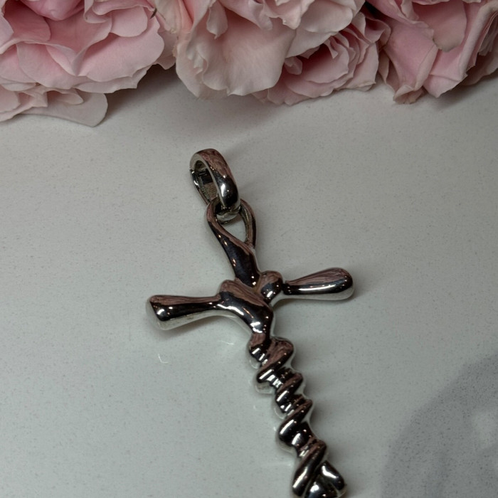 925 Sterling Silver Cross Length 3 in