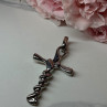 925 Sterling Silver Cross Length 3 in