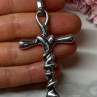 925 Sterling Silver Cross Length 3 in