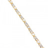 925 Sterling Silver Gold Plated Aquamarine Bracelet