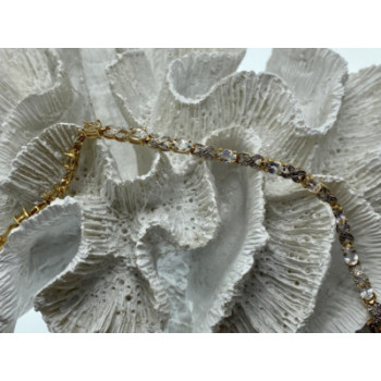 925 Sterling Silver Gold Plated Aquamarine Bracelet