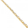 925 Sterling Silver Gold Plated Aquamarine Bracelet