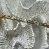 925 Sterling Silver Gold Plated Aquamarine Bracelet