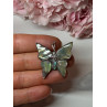 925 Sterling Silver Abalone Brooch Butterfly Length 1.5 In