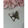 925 Sterling Silver Abalone Brooch Butterfly Length 1.5 In
