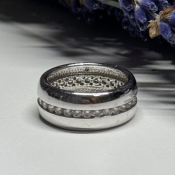 925 Sterling Silver CZ Ring Size 6