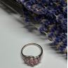 925 Sterling Silver Pink Spinel Ring Size 7