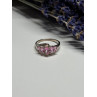 925 Sterling Silver Pink Spinel Ring Size 7