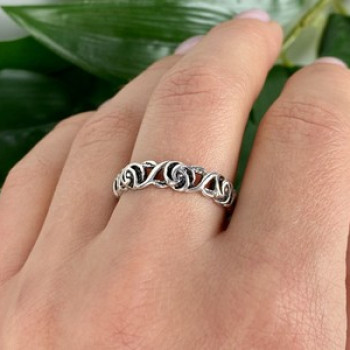 Vintage Sterling Silver Ring Size 10.25