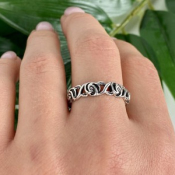 Vintage Sterling Silver Ring Size 10.25
