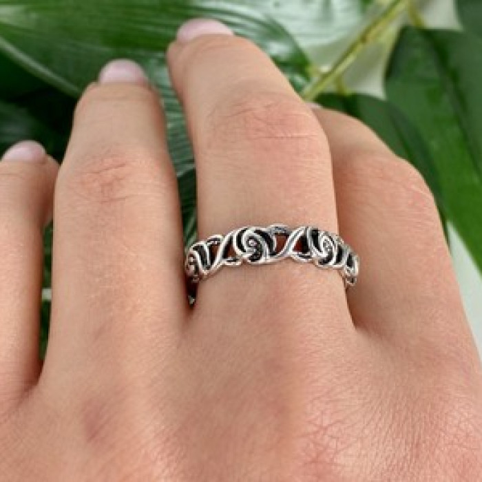 Vintage Sterling Silver Ring Size 10.25