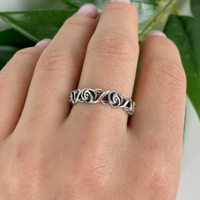 Vintage Sterling Silver Ring Size 10.25