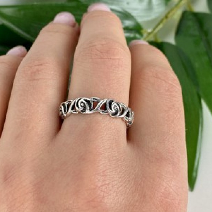 Vintage Sterling Silver Ring Size 10.25