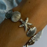Summer Ocean Shell Star 925 Sterling Silver Bracelet Length 7