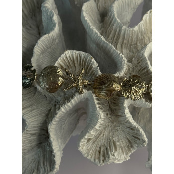 Summer Ocean Shell Star 925 Sterling Silver Bracelet Length 7