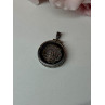 925 Sterling Silver Pendant-Medal Rose Length 1.3 In