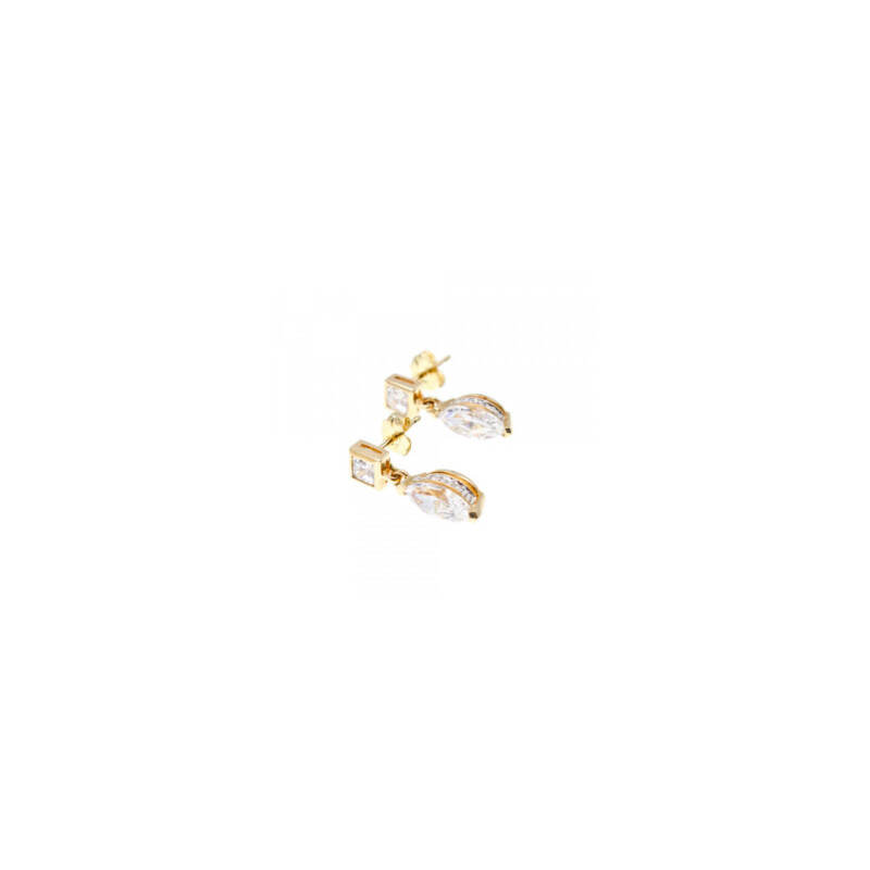 14K YELLOW GOLD CZ EARRINGS