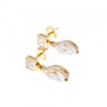 14K Yellow Gold CZ Earrings