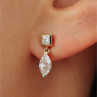 14K Yellow Gold CZ Earrings