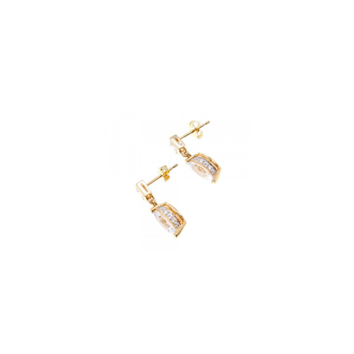 14K YELLOW GOLD CZ EARRINGS