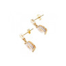 14K YELLOW GOLD CZ EARRINGS