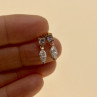 14K Yellow Gold CZ Earrings