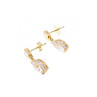 14K YELLOW GOLD CZ EARRINGS