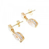 14K Yellow Gold CZ Earrings