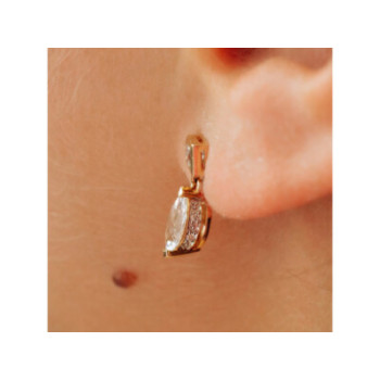 14K YELLOW GOLD CZ EARRINGS