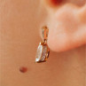 14K Yellow Gold CZ Earrings