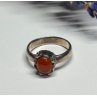 925 Sterling Silver Amber Ring Size 6