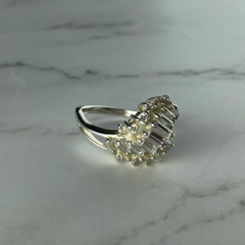 925 Sterling Silver CZ Ring Size 11.5