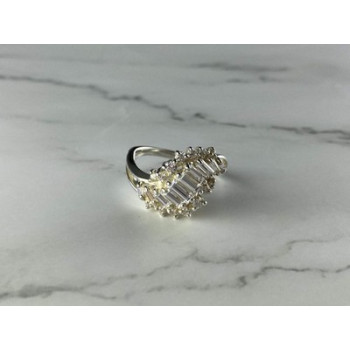 925 Sterling Silver CZ Ring Size 11.5