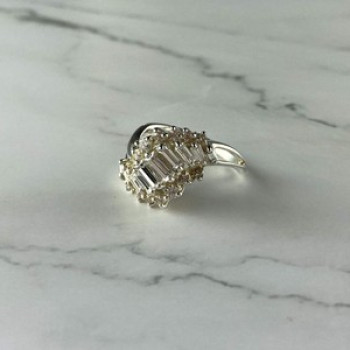 925 Sterling Silver CZ Ring Size 11.5