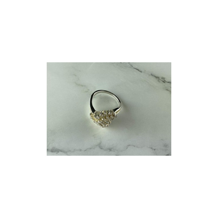 925 Sterling Silver CZ Ring Size 11.5