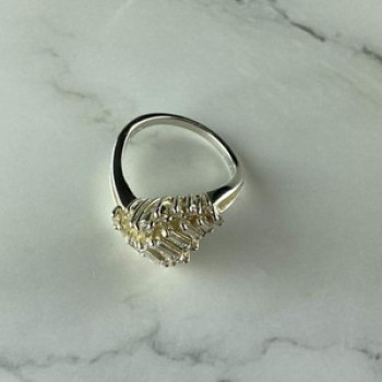 925 Sterling Silver CZ Ring Size 11.5