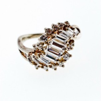 925 Sterling Silver CZ Ring Size 11.5
