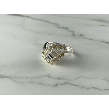 925 Sterling Silver CZ Ring Size 11.5